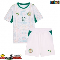 Camisa de Futebol Senegal Sadio Mane #10 Equipamento Principal Infantil Mundo 2026 Manga Curta (+ Calças curtas)